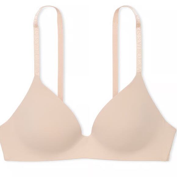 Victoria's Secret Nude T shirt lightly lined wireless size 34 DDD 34 F - Picture 9 of 9